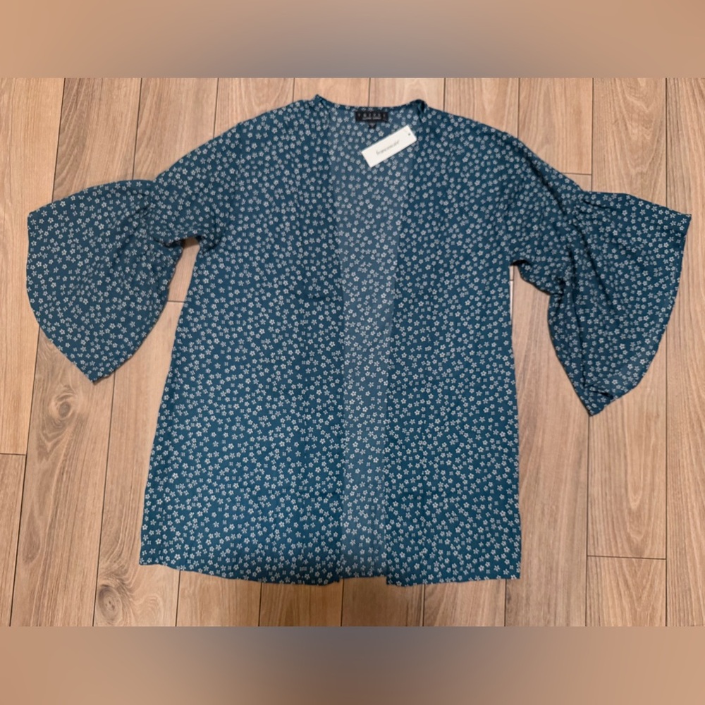 NWT - Trixxi Teal Floral Blouse